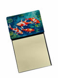 Koi Fish Watercolor Sticky Note Holder Refillable Dispenser Desk Accessory 3x3 Pad Gift