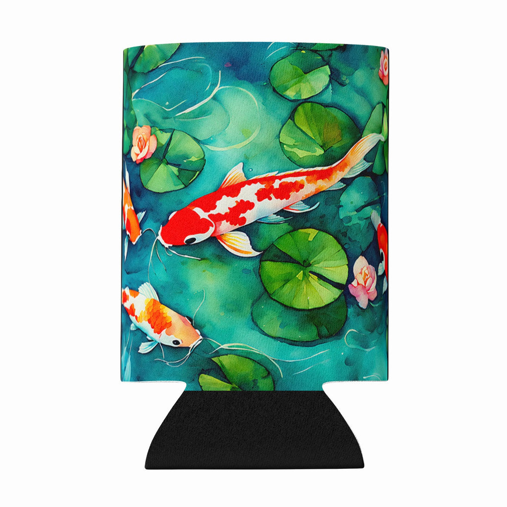 Koi Fish Can or Bottle Hugger Cooler Sleeve for Standard 12 oz Cans, Insulated Foam Beer & Soda Can Hugger Reusable
