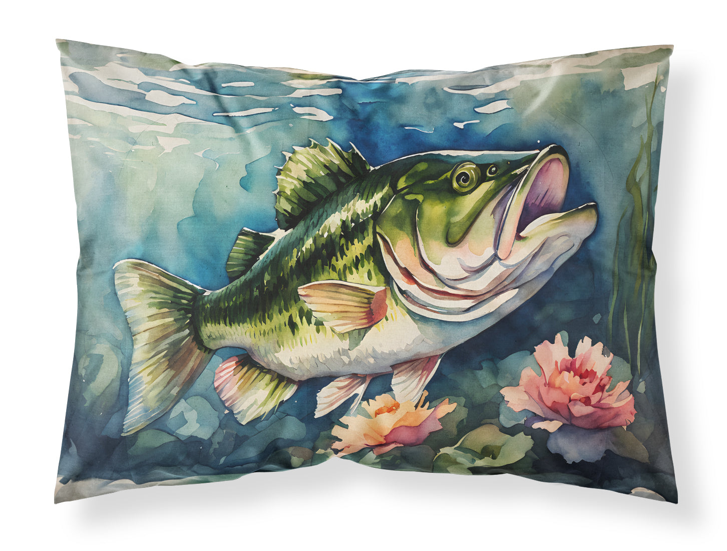 Largemouth Bass Standard Pillowcase Lightweight Super Soft Easy Care Decorative Artwork Pillowcase, Standard