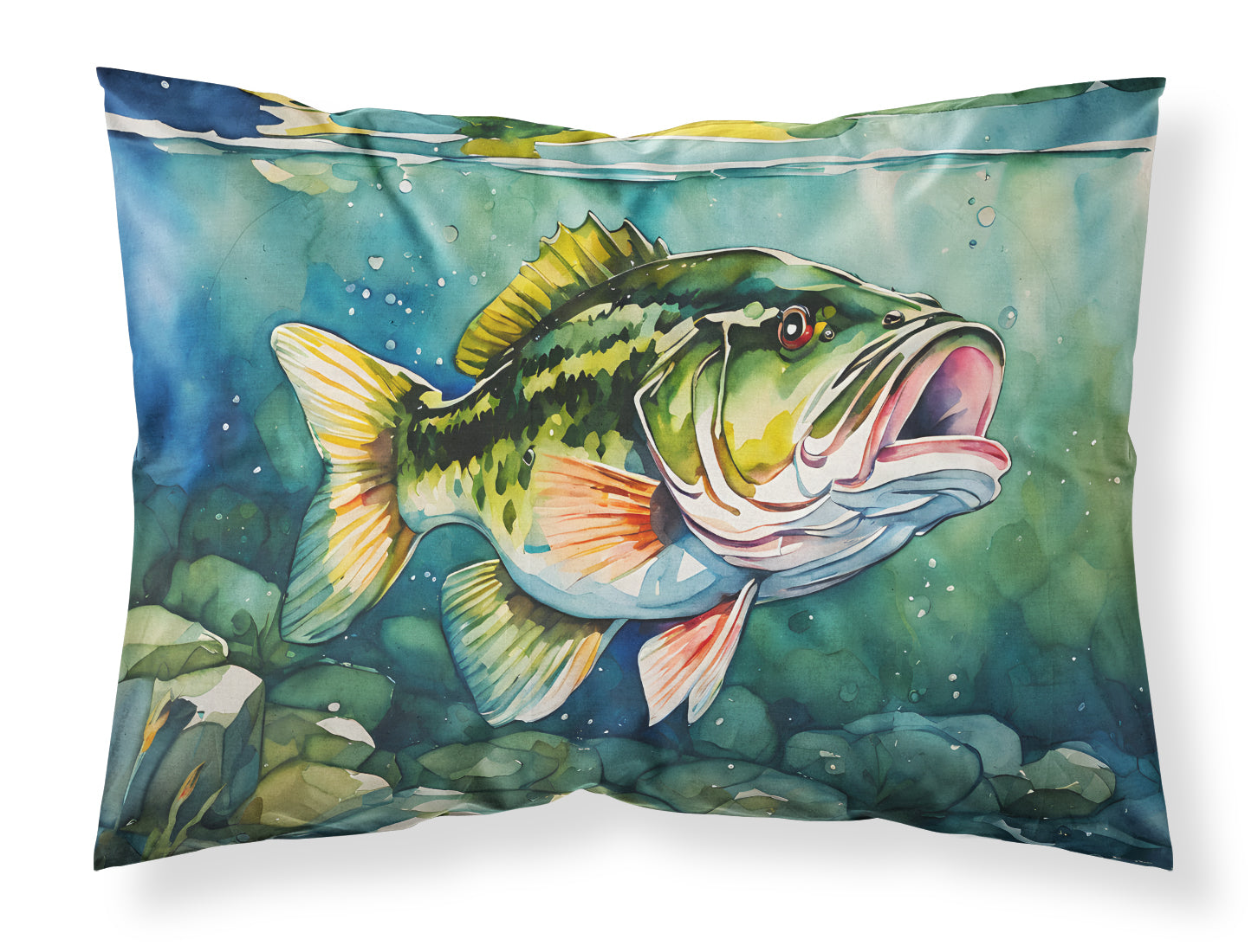 Largemouth Bass Standard Pillowcase Lightweight Super Soft Easy Care Decorative Artwork Pillowcase, Standard