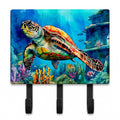 Loggerhead Sea Turtle Leash or Key Holder Wall Hooks, Coat Rack Wall Mount, for Hanging Keys, Towels, Aprons, Leashes