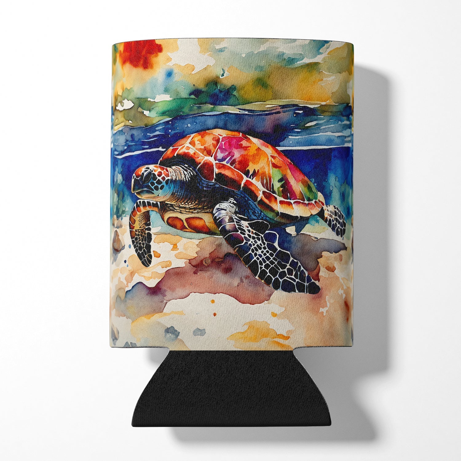 Loggerhead Sea Turtle Can or Bottle Hugger Cooler Sleeve for Standard 12 oz Cans, Insulated Foam Beer & Soda Can Hugger Reusable
