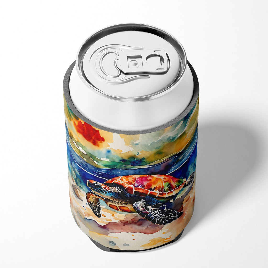 Loggerhead Sea Turtle Can or Bottle Hugger Cooler Sleeve for Standard 12 oz Cans, Insulated Foam Beer & Soda Can Hugger Reusable