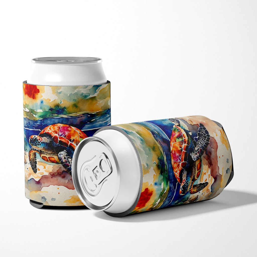 Loggerhead Sea Turtle Can or Bottle Hugger Cooler Sleeve for Standard 12 oz Cans, Insulated Foam Beer & Soda Can Hugger Reusable