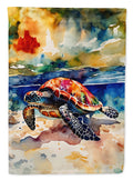 Loggerhead Sea Turtle House Flag 28x40 Porch Sleeve Pole Decorative Outside Yard Banner Artwork Wall Hanging, Polyester