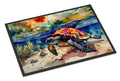 Loggerhead Sea Turtle Doormat Indoor Outdoor 18H X 27W Front Door Mat Rugs for Entryway, Non Slip Washable