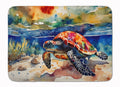 Loggerhead Sea Turtle Memory Foam Kitchen Mat Machine Washable Anti-Fatigue Cushion Comfort Bath or Kitchen Rug
