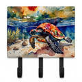 Loggerhead Sea Turtle Leash or Key Holder Wall Hooks, Coat Rack Wall Mount, for Hanging Keys, Towels, Aprons, Leashes