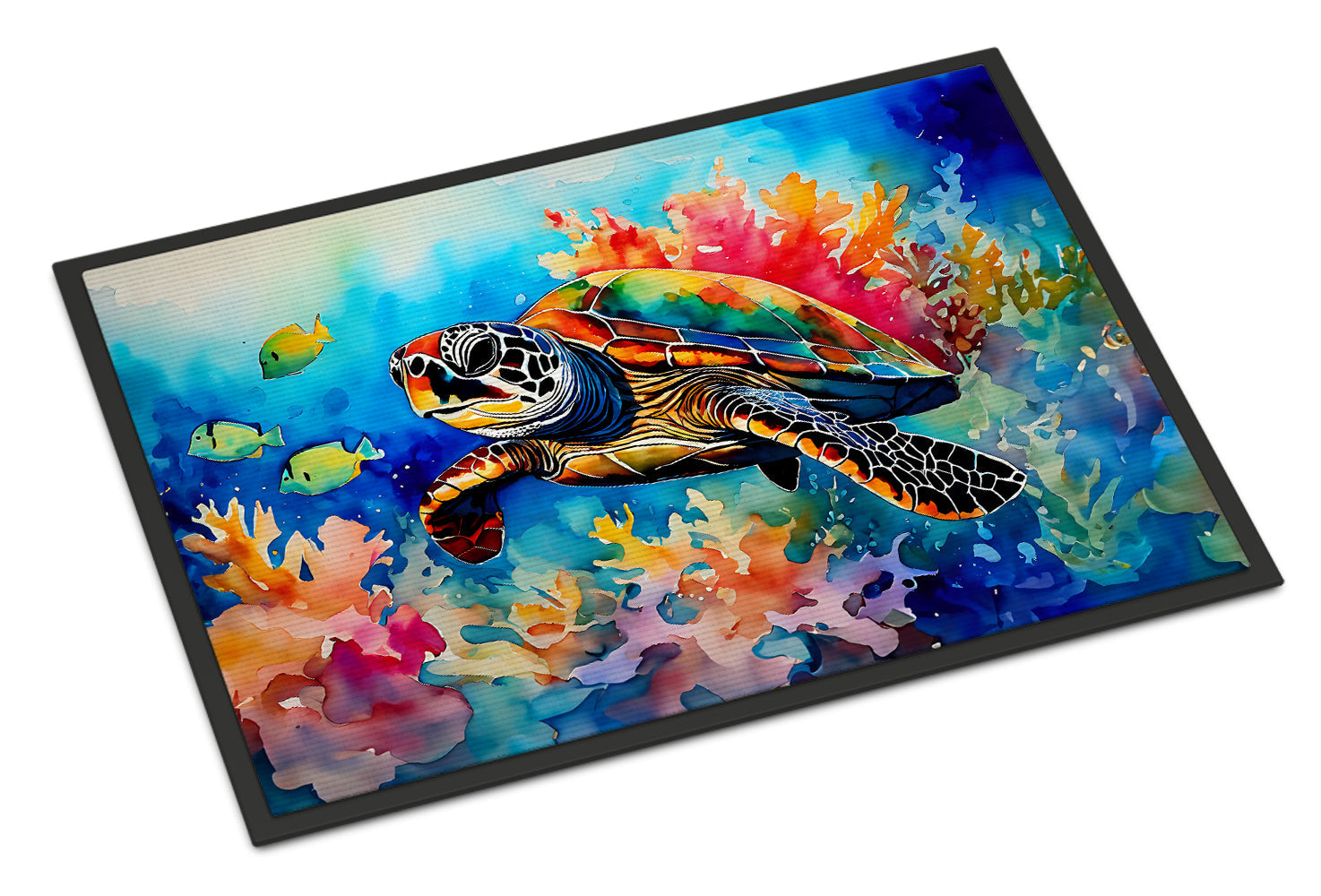 Loggerhead Sea Turtle Doormat Indoor Outdoor 24H X 36W Front Door Mat Rugs for Entryway, Non Slip Washable Low Pile,