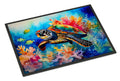 Loggerhead Sea Turtle Doormat Indoor Outdoor 18H X 27W Front Door Mat Rugs for Entryway, Non Slip Washable