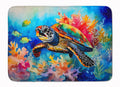 Loggerhead Sea Turtle Memory Foam Kitchen Mat Machine Washable Anti-Fatigue Cushion Comfort Bath or Kitchen Rug