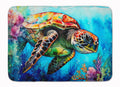 Loggerhead Sea Turtle Memory Foam Kitchen Mat Machine Washable Anti-Fatigue Cushion Comfort Bath or Kitchen Rug