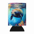 Manatee Can or Bottle Hugger Cooler Sleeve for Standard 12 oz Cans, Insulated Foam Beer & Soda Can Hugger Reusable