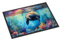Manatee Doormat Indoor Outdoor 24H X 36W Front Door Mat Rugs for Entryway, Non Slip Washable Low Pile,