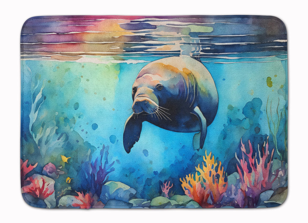 Manatee Memory Foam Kitchen Mat Machine Washable Anti-Fatigue Cushion Comfort Bath or Kitchen Rug