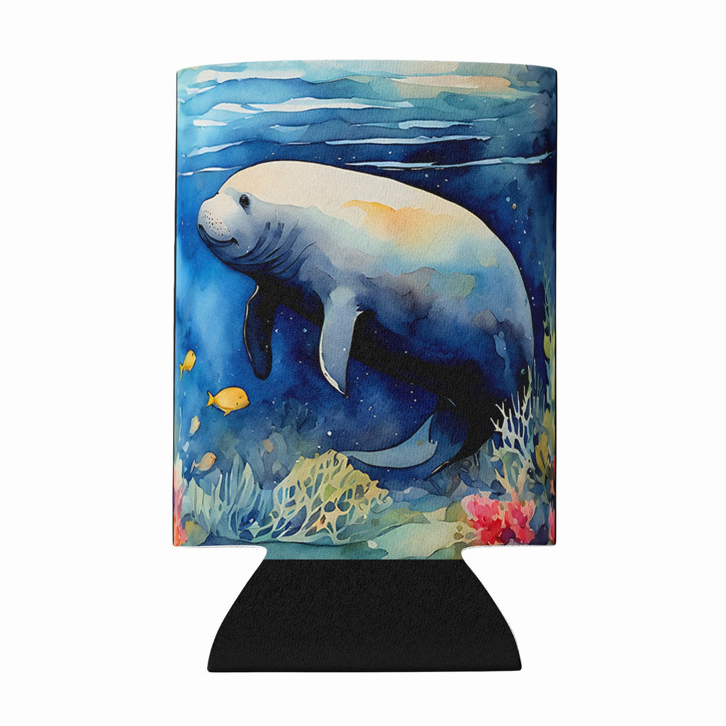 Manatee Can or Bottle Hugger Cooler Sleeve for Standard 12 oz Cans, Insulated Foam Beer & Soda Can Hugger Reusable