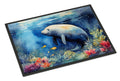 Manatee Doormat Indoor Outdoor 24H X 36W Front Door Mat Rugs for Entryway, Non Slip Washable Low Pile,
