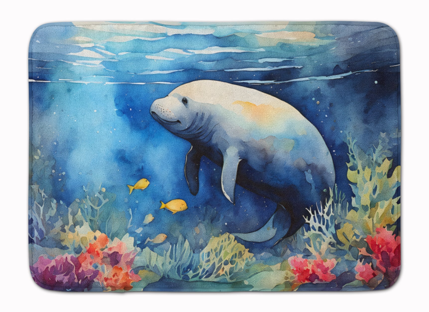 Manatee Memory Foam Kitchen Mat Machine Washable Anti-Fatigue Cushion Comfort Bath or Kitchen Rug