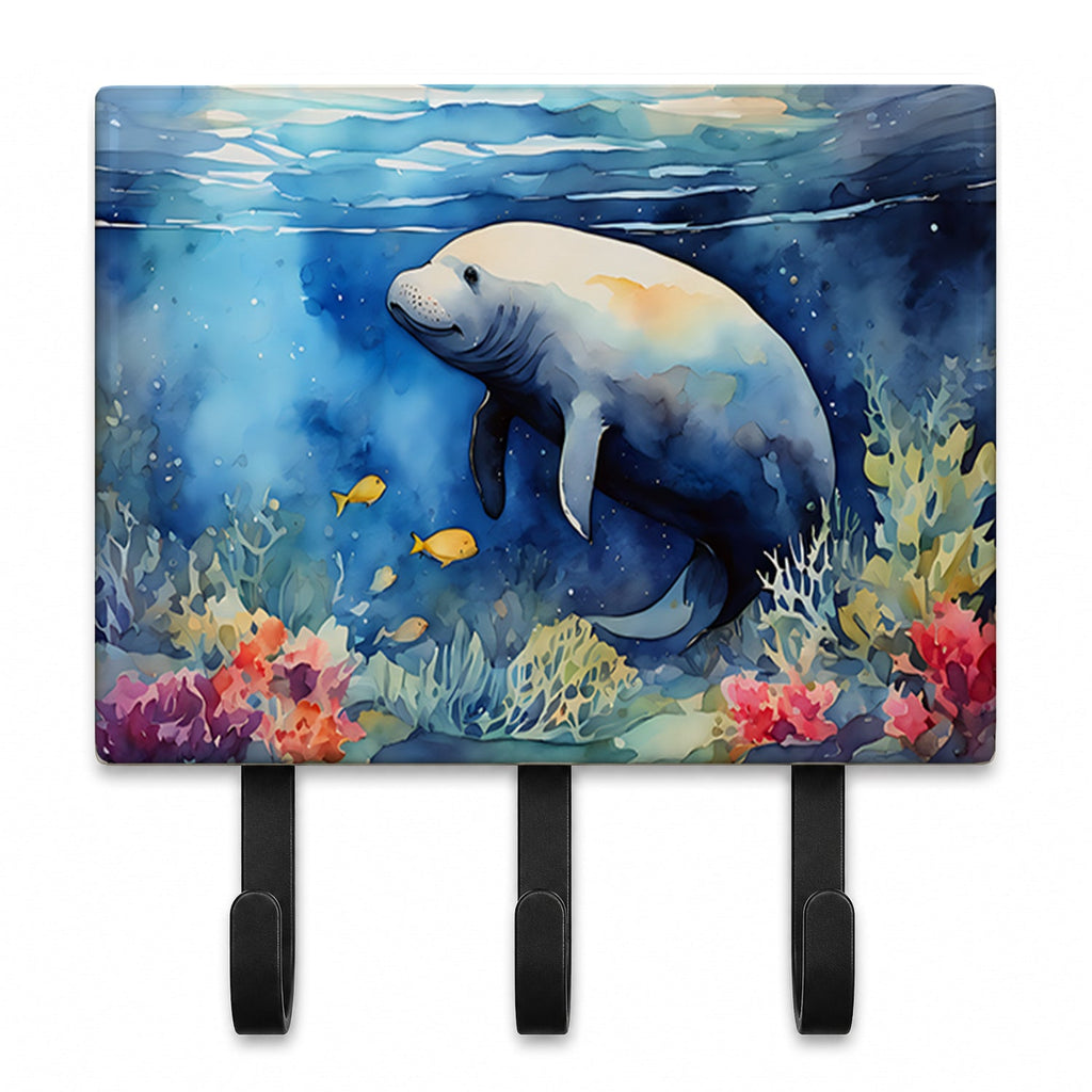 Manatee Leash or Key Holder Wall Hooks, Coat Rack Wall Mount, for Hanging Keys, Towels, Aprons, Leashes