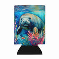 Manatee Can or Bottle Hugger Cooler Sleeve for Standard 12 oz Cans, Insulated Foam Beer & Soda Can Hugger Reusable