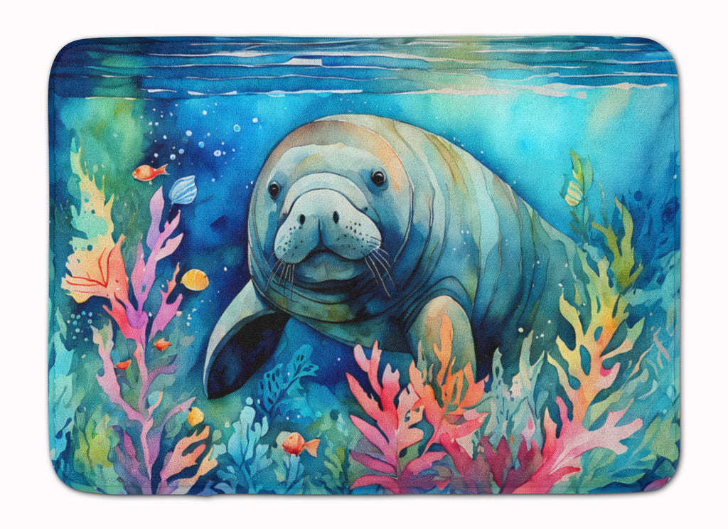 Manatee Memory Foam Kitchen Mat Machine Washable Anti-Fatigue Cushion Comfort Bath or Kitchen Rug