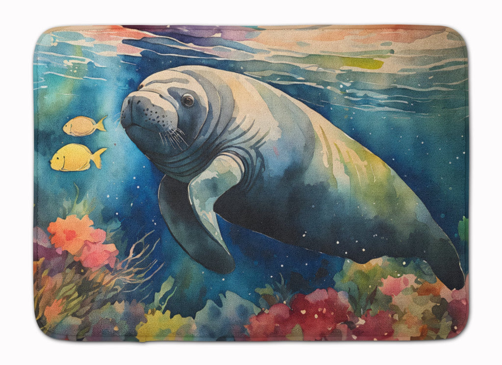Manatee Memory Foam Kitchen Mat Machine Washable Anti-Fatigue Cushion Comfort Bath or Kitchen Rug