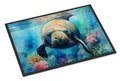 Manatee Doormat Indoor Outdoor 18H X 27W Front Door Mat Rugs for Entryway, Non Slip Washable
