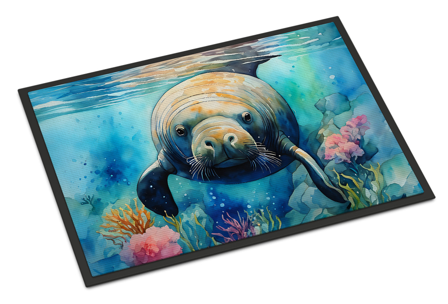 Manatee Doormat Indoor Outdoor 18H X 27W Front Door Mat Rugs for Entryway, Non Slip Washable