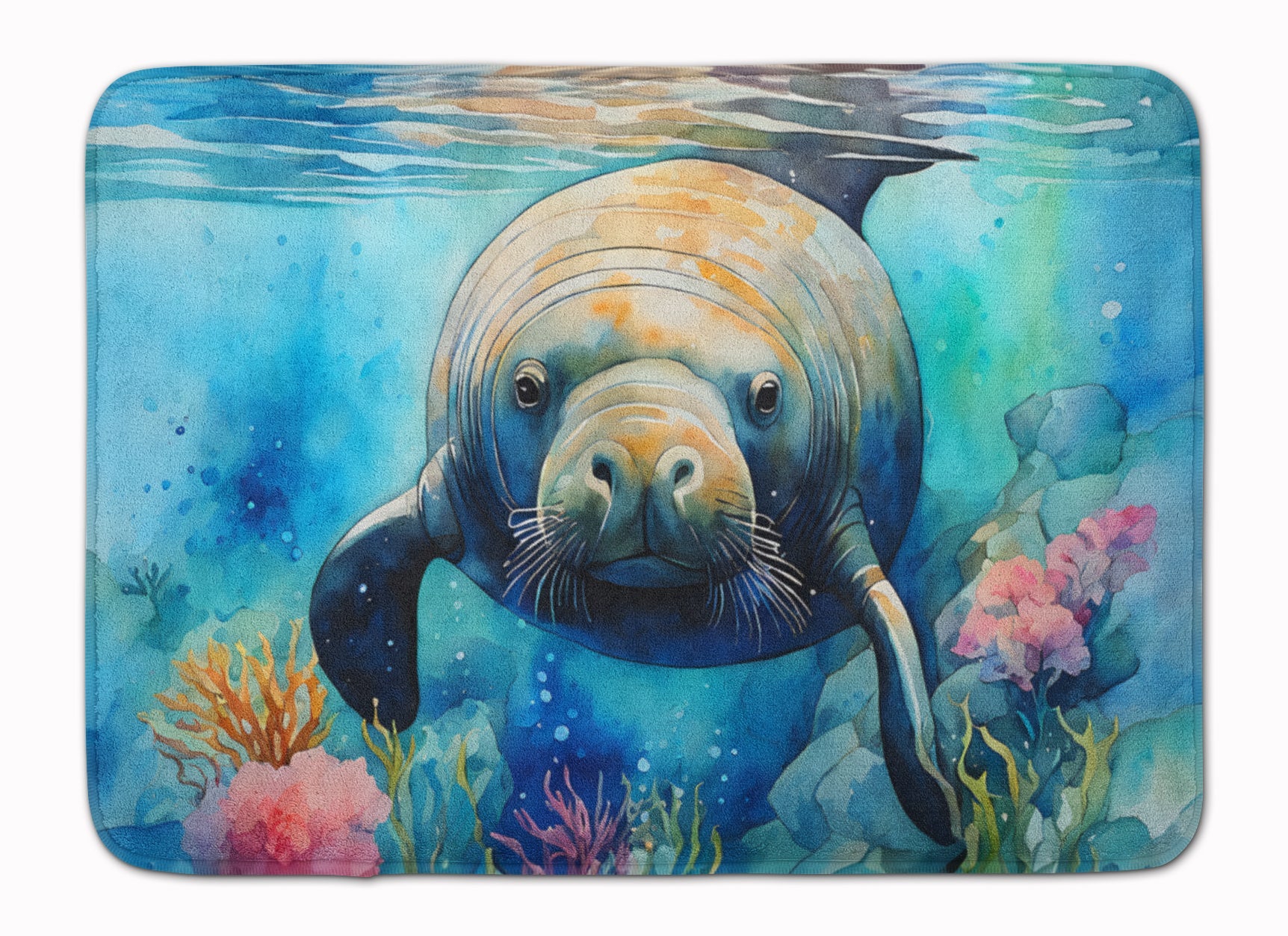 Manatee Memory Foam Kitchen Mat Machine Washable Anti-Fatigue Cushion Comfort Bath or Kitchen Rug