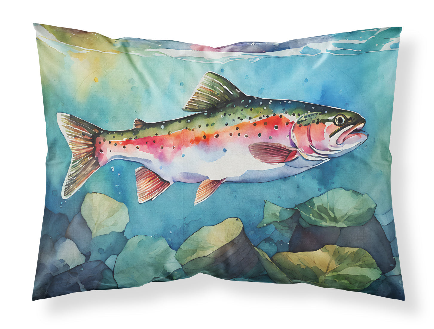 Rainbow Trout Standard Pillowcase Lightweight Super Soft Easy Care Decorative Artwork Pillowcase, Standard