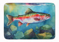 Rainbow Trout Memory Foam Kitchen Mat Machine Washable Anti-Fatigue Cushion Comfort Bath or Kitchen Rug