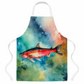 Salmon Apron Cooking Kitchen Server Baking Crafts Gardening for Adult Women Men, Unisex, Large, Multicolor