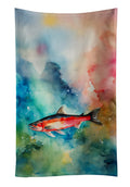 Salmon Kitchen Towel Velour Plush Front and Cotton Loop Back Machine Washable