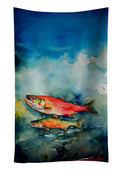 Salmon Kitchen Towel Velour Plush Front and Cotton Loop Back Machine Washable