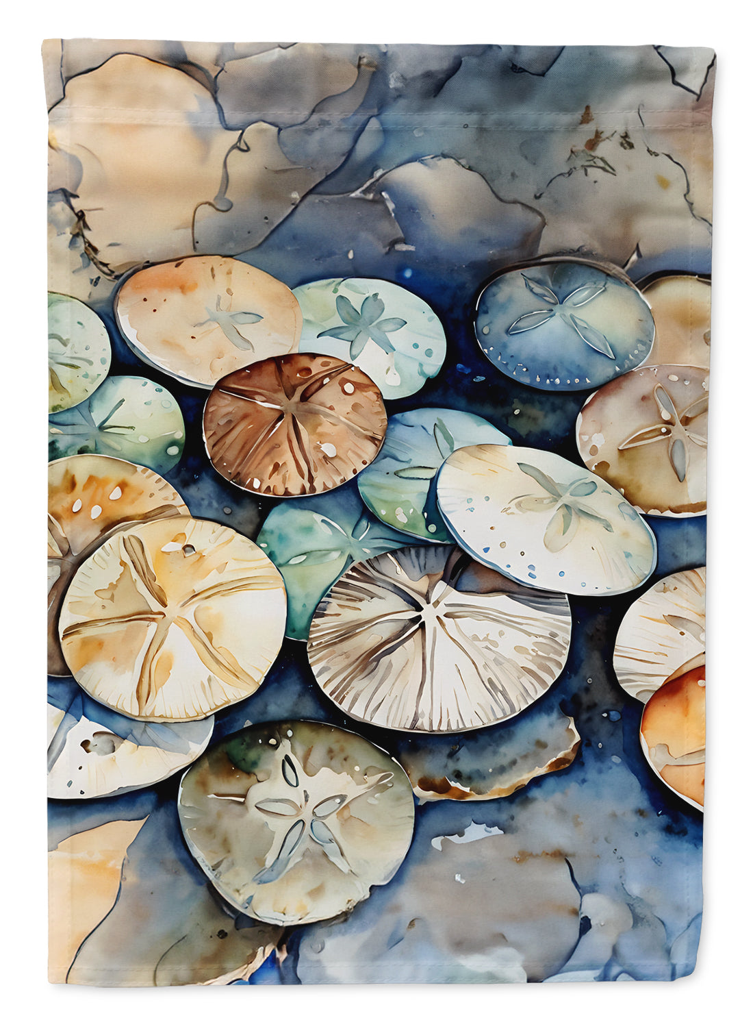 Sand Dollars House Flag 28x40 Porch Sleeve Pole Decorative Outside Yard Banner Artwork Wall Hanging, Polyester