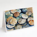 Sand Dollars Greeting Cards Pack of 8 Blank Cards with Envelopes Whimsical A7 Size 5x7
