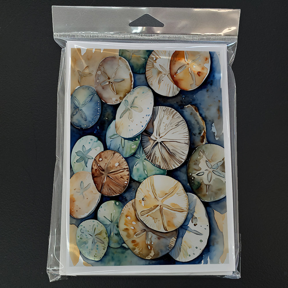 Sand Dollars Greeting Cards Pack of 8 Blank Cards with Envelopes Whimsical A7 Size 5x7
