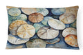 Sand Dollars Decorative Throw Pillow 12x16 Indoor Outdoor Accent Cushion, Fabric Cover with Insert for Sofa, Bed, Porch & Living Room
