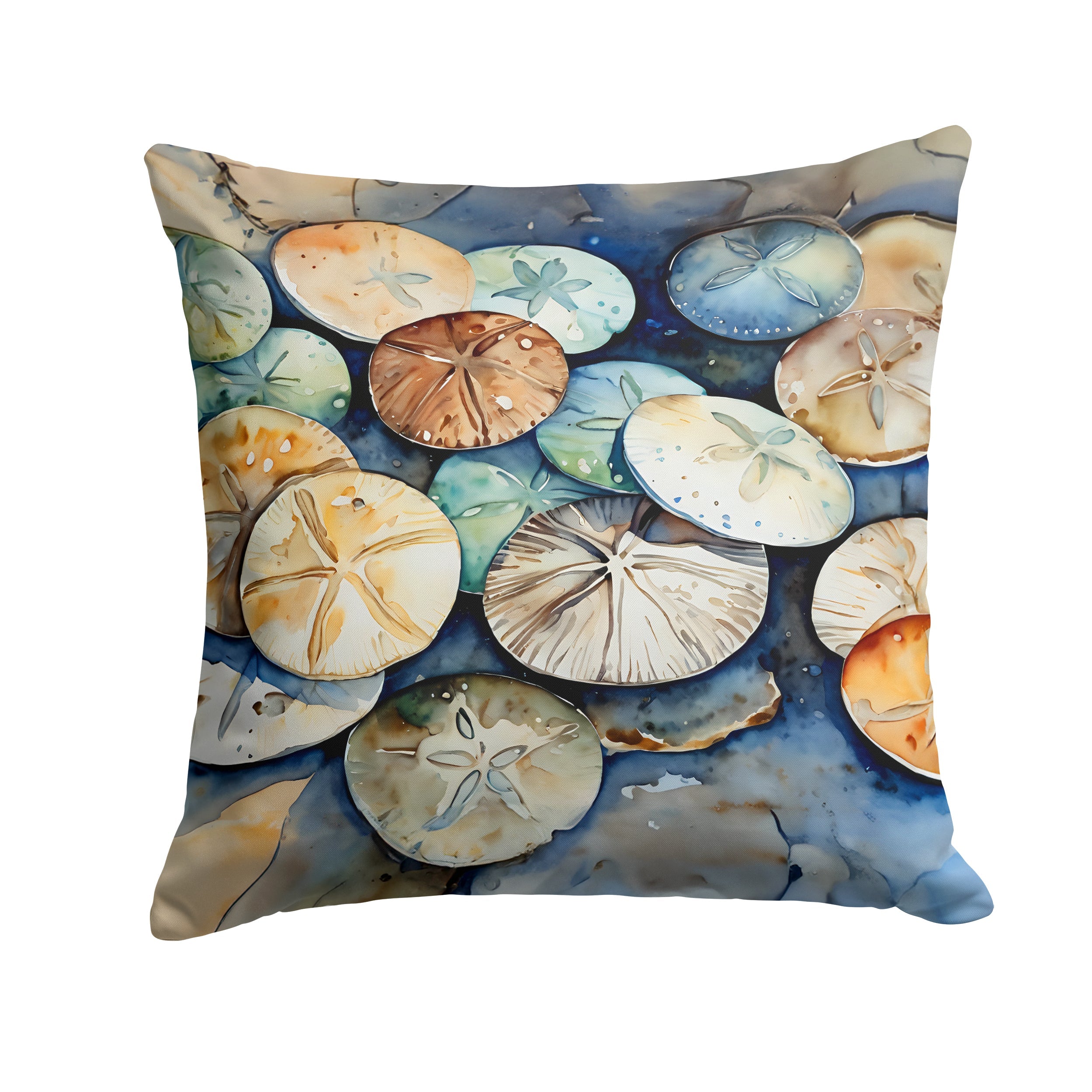 Sand Dollars Decorative Throw Pillow 18x18 Indoor Outdoor Accent Cushion, Fabric Cover with Insert for Sofa, Bed, Porch & Living Room