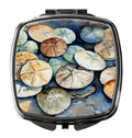 Sand Dollars Compact Mirror Decorative Travel Makeup Mirror for Women Girls Gifts Pocket Makeup Mirror Folding Handheld
