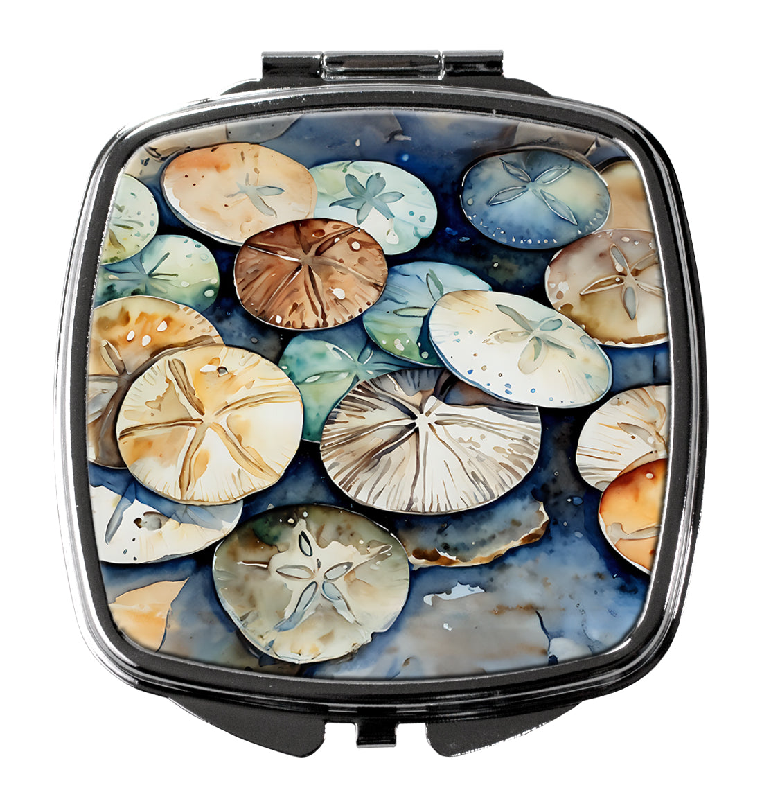 Sand Dollars Compact Mirror Decorative Travel Makeup Mirror for Women Girls Gifts Pocket Makeup Mirror Folding Handheld