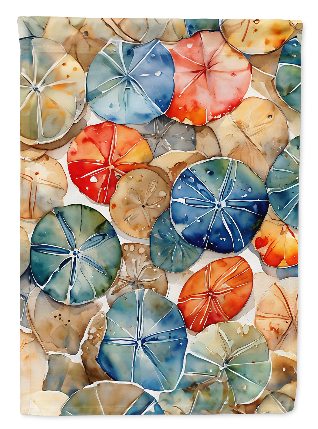Sand Dollars House Flag 28x40 Porch Sleeve Pole Decorative Outside Yard Banner Artwork Wall Hanging, Polyester