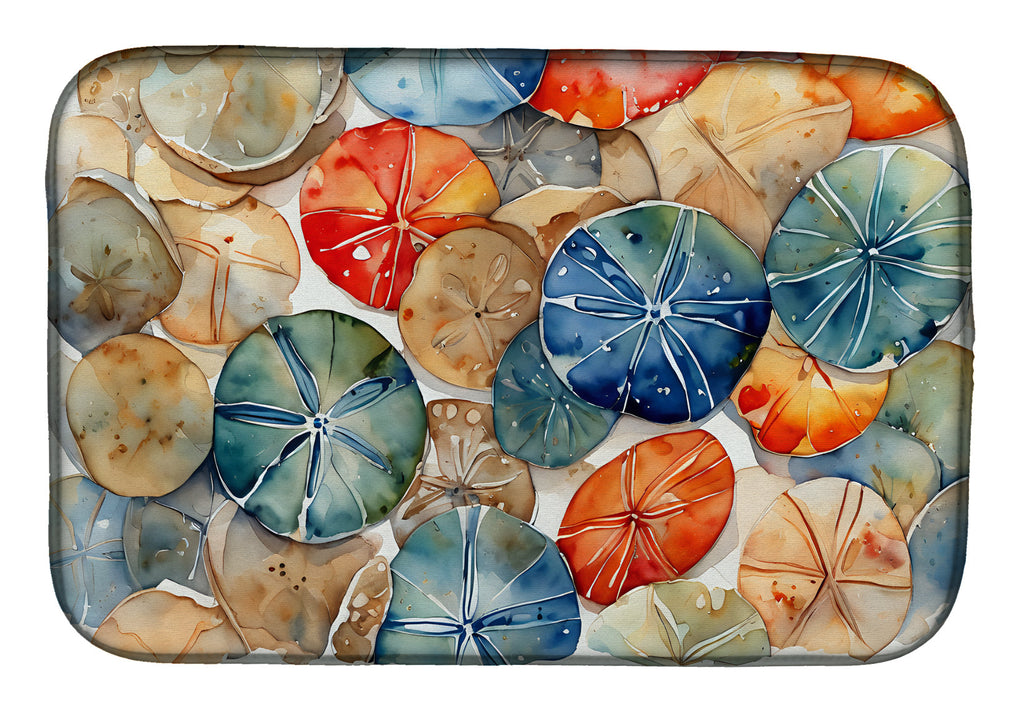 Sand Dollars Dish Drying Mat Absorbent Dish Drying Mat Pad for Kitchen Counter Dish Drainer Mat for Countertop, 14 x 21", Multicolor