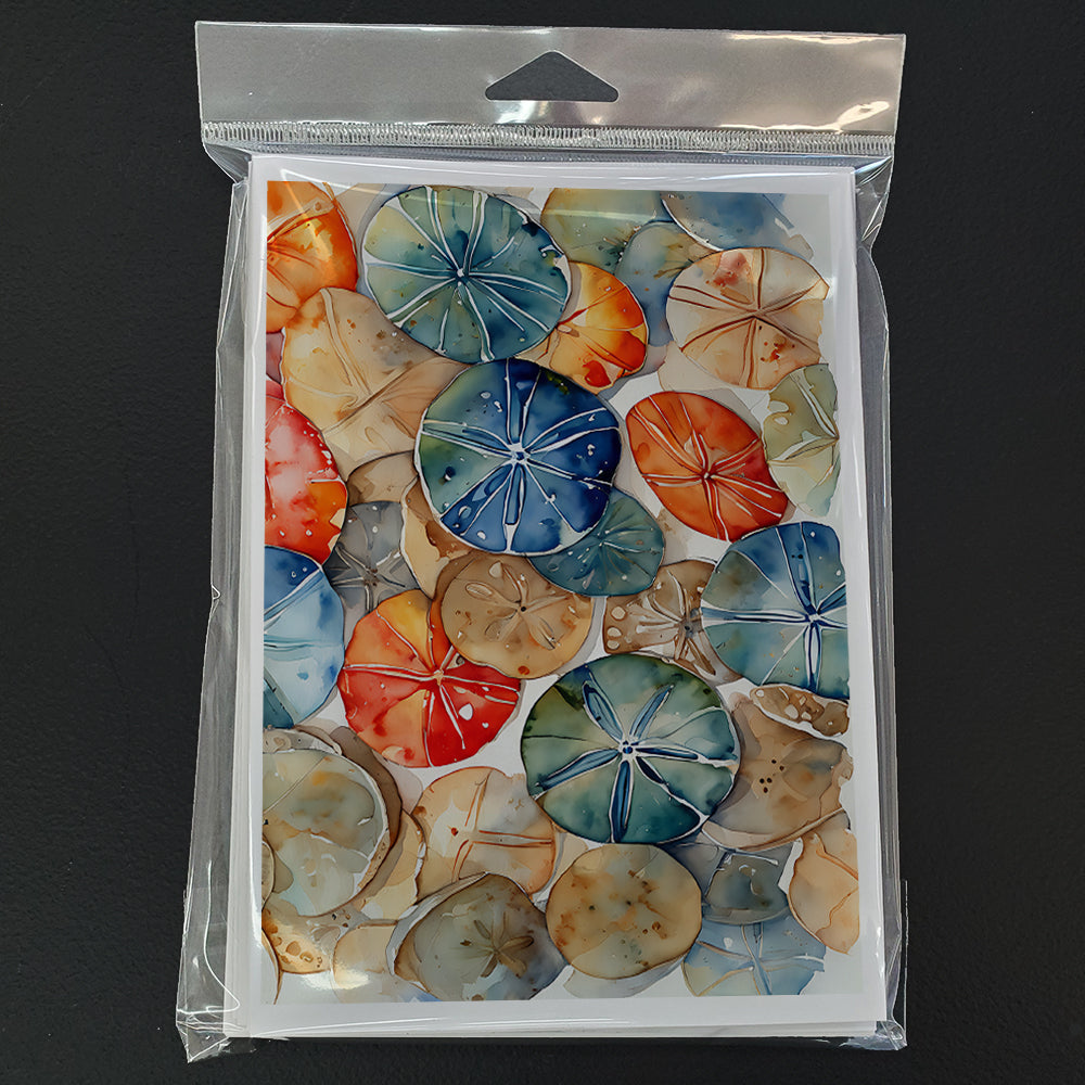 Sand Dollars Greeting Cards Pack of 8 Blank Cards with Envelopes Whimsical A7 Size 5x7