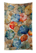 Sand Dollars Kitchen Towel Velour Plush Front and Cotton Loop Back Machine Washable