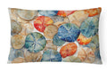 Sand Dollars Decorative Throw Pillow 12x16 Indoor Outdoor Accent Cushion, Fabric Cover with Insert for Sofa, Bed, Porch & Living Room