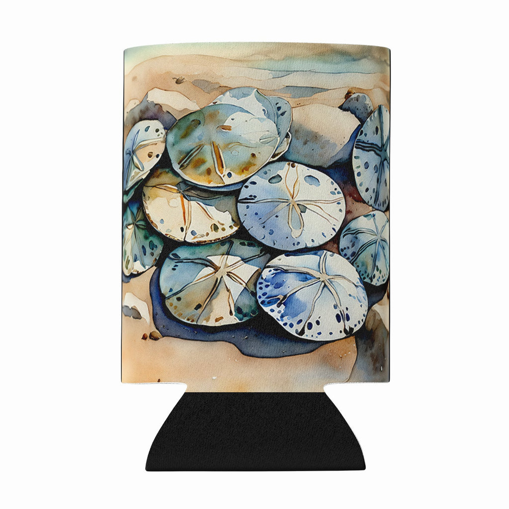 Sand Dollars Can or Bottle Hugger Cooler Sleeve for Standard 12 oz Cans, Insulated Foam Beer & Soda Can Hugger Reusable