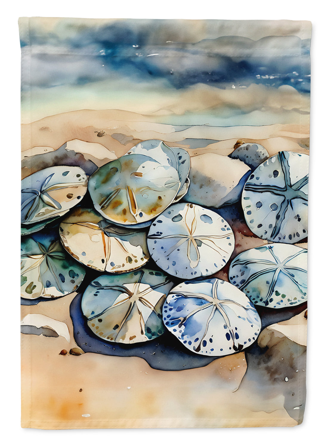 Sand Dollars House Flag 28x40 Porch Sleeve Pole Decorative Outside Yard Banner Artwork Wall Hanging, Polyester