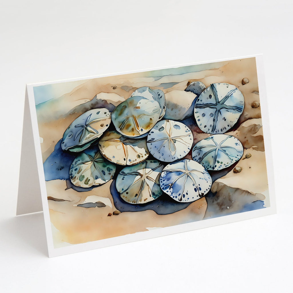 Sand Dollars Greeting Cards Pack of 8 Blank Cards with Envelopes Whimsical A7 Size 5x7
