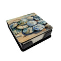 Sand Dollars PU Leather Note Paper Holder with Artist-Designed Cover, Desk Accessory, Office Gift